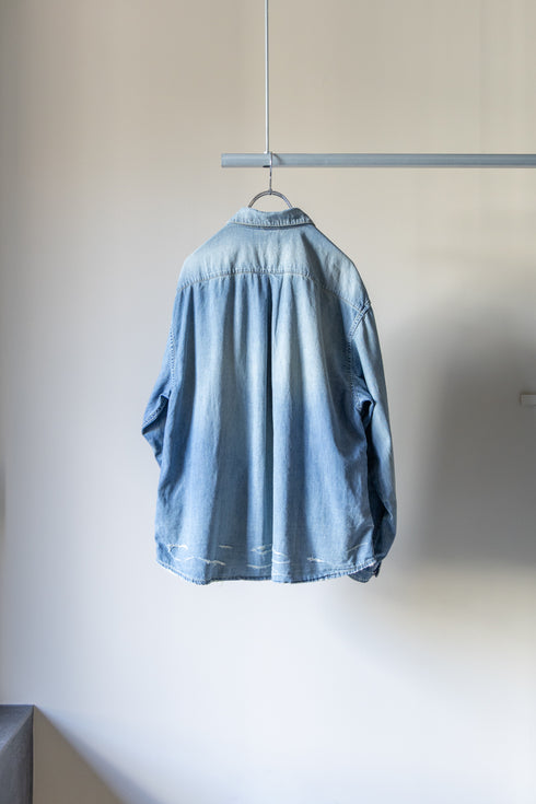 【THE JEAN PIERRE】"Grunge Denim Shirt"